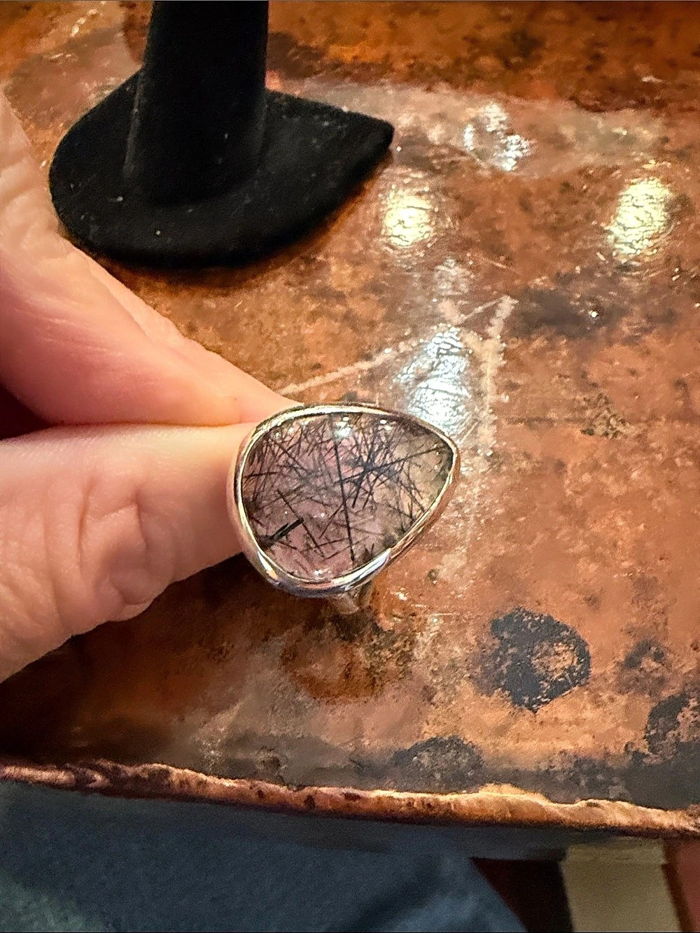 Rutilated Quartz Ring in .925 Silver